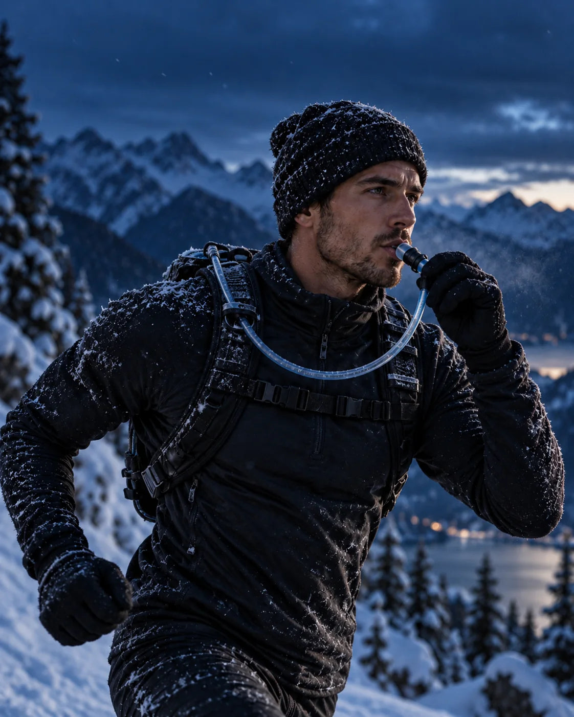 Winter runner using a hydration system
