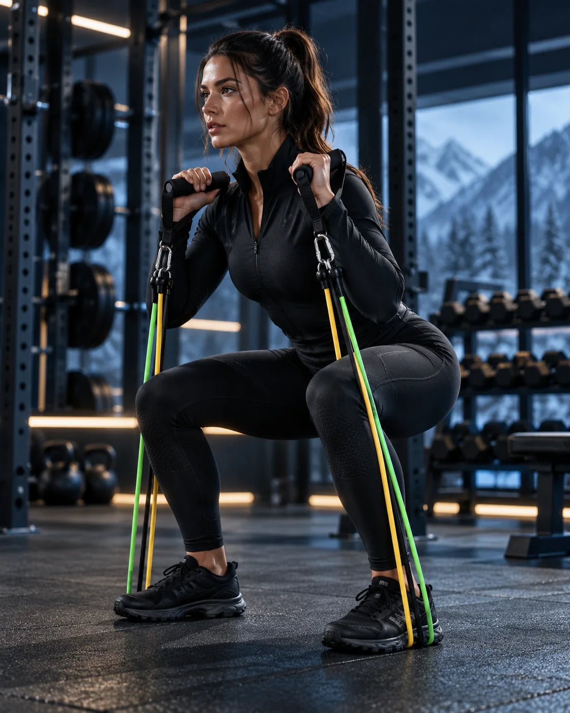 Winter Arc resistance training in a premium gym