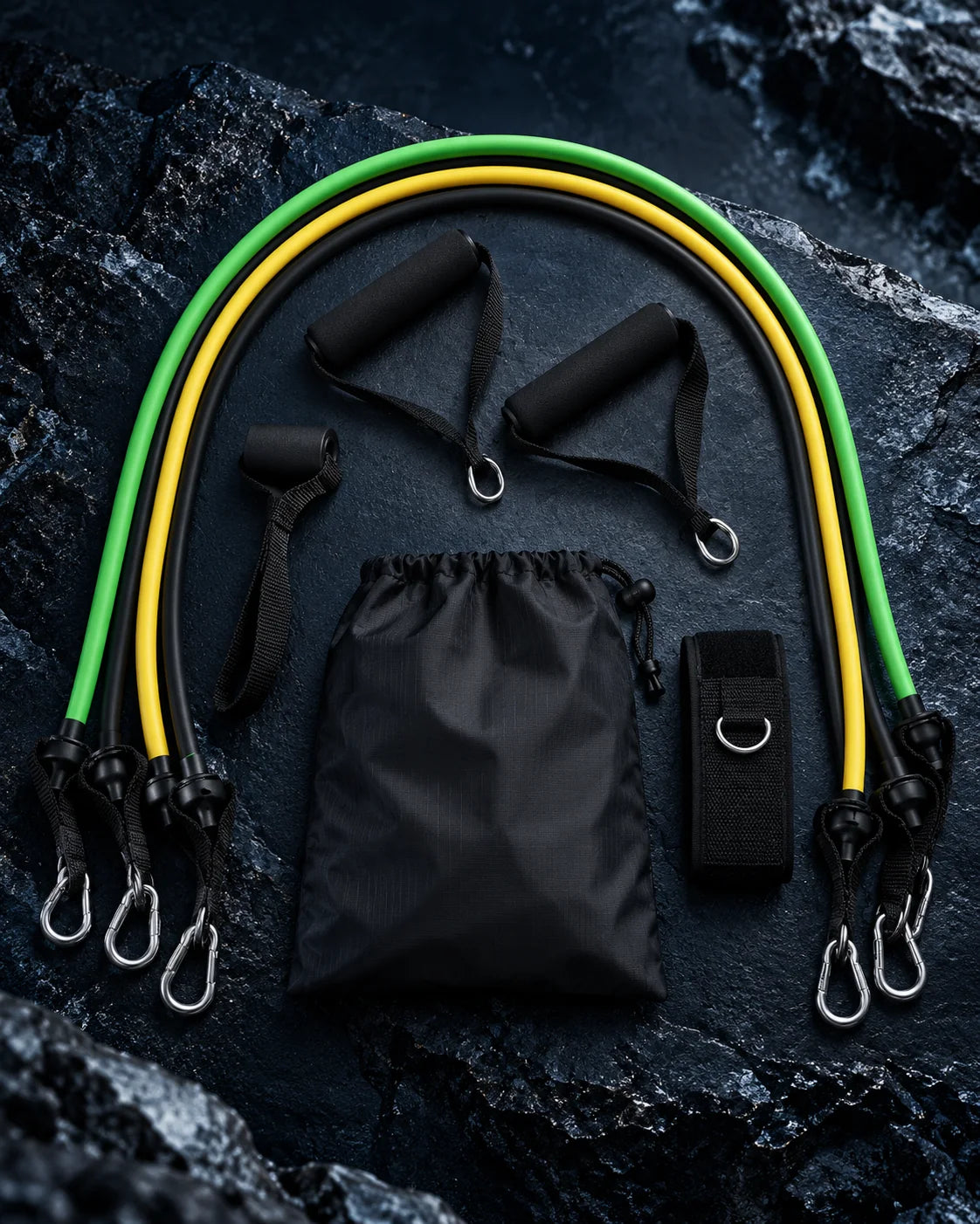 Full resistance training kit components